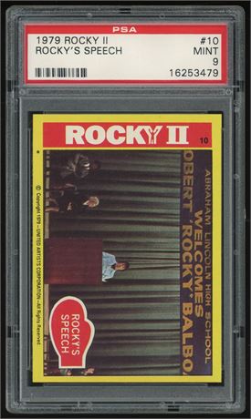 1979 Rocky II #10 Rocky's Speech PSA 9 MINT