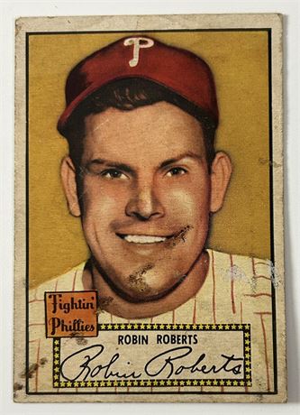 1952 Topps #59 Robin Roberts Red Back Low Grade