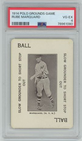 1914 Polo Grounds Game Rube Marquard PSA 4 VGEX