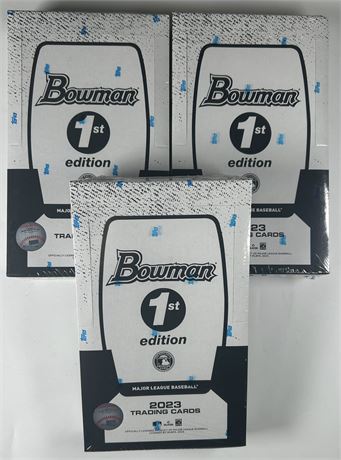 2023 Bowman 1st Edition Baseball Hobby Box Factory-Sealed Lot (3)