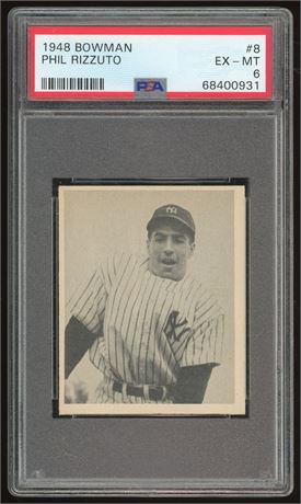 1948 Bowman #8 Phil Rizzuto RC SP PSA 6 EXMT