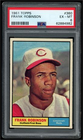 1961 Topps #360 Frank Robinson PSA 6 EXMT