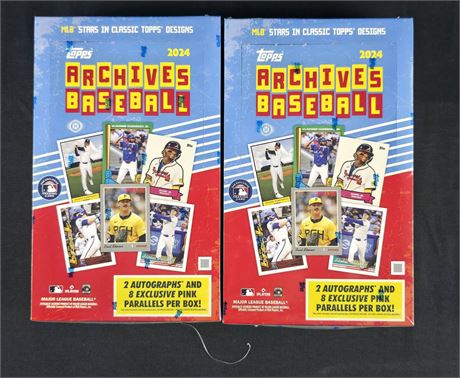 2024 Topps Archives Baseball Factory Sealed Hobby Box Lot (2)