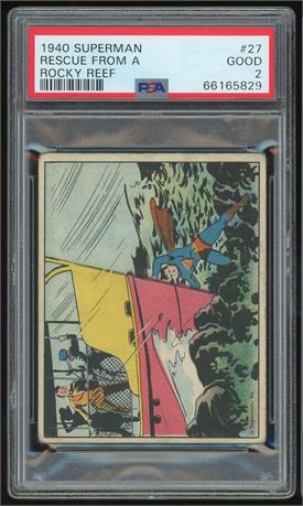 1940 Superman #27 Rescue From A Rocky Reef PSA 2 GOOD