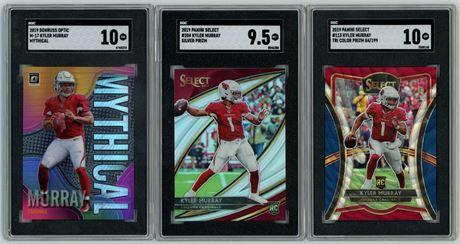 2019 Panini Select/Optic SGC Graded Lot (3) w/ Kyler Murray RC's, and Numbered