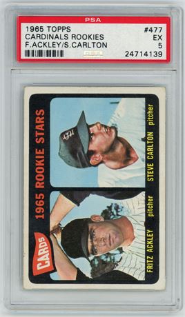 1965 Topps #477 Steve Carlton RC PSA 5 EX