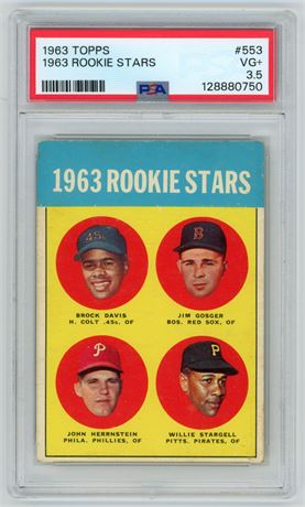 1963 Topps #553 Willie Stargell RC PSA 3.5 VG+