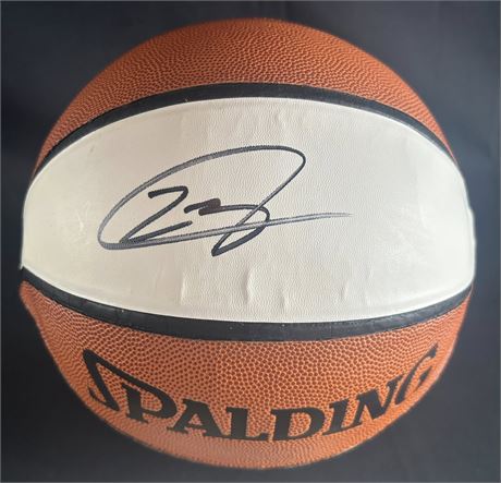 LeBron James Signed Spalding Basketball White Panel JSA
