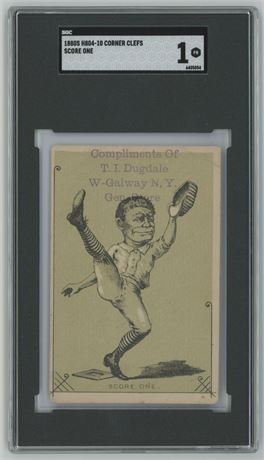 1880's H804-10 Corner Clefs Score One SGC 1 POOR