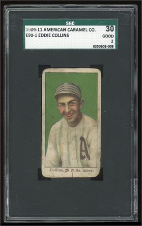 1909-1911 E90-1 American Caramel Eddie Collins HOF SGC 2 GOOD