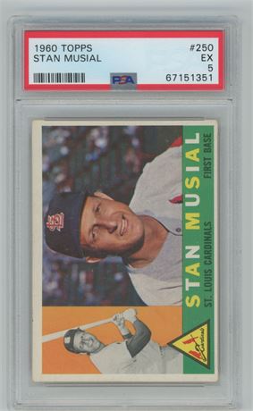 1960 Topps #250 Stan Musial PSA 5 EX