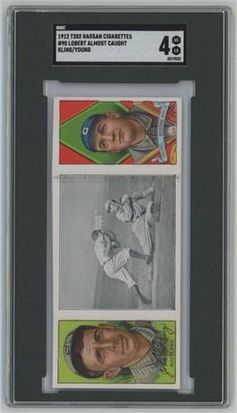 1912 T202 Hassan #90 Lobert Almost Caught Kling/Cy Young SGC 4 VGEX