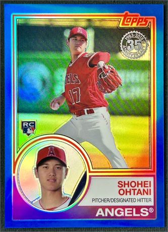 2018 Topps Silver Pack 1983 Chrome Promo Shohei Ohtani RC 16/150 Blue Refractor