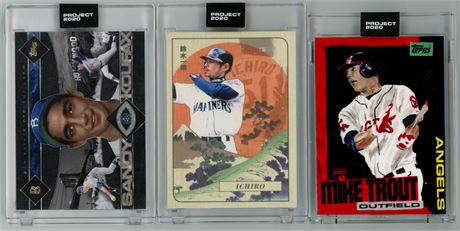 Topps Project 2020 Raw Lot (3) w/ Trout 1/1, Ichiro, and Koufax