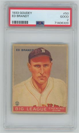 1933 Goudey #50 Ed Brandt PSA 2 GOOD
