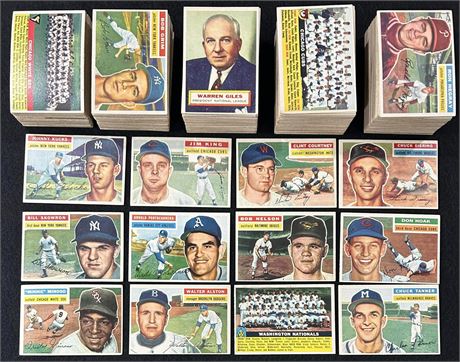 1956 Topps Starter Set (Approx. 300) w/ Stars Clean! VGEX-EX Clean Backs