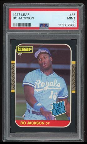 1987 Leaf #35 Bo Jackson RC PSA 9 MINT