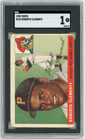 1955 Topps #164 Roberto Clemente RC SGC 1 POOR READ
