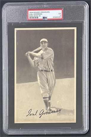 1939 R303-B B&W Goudey Premiums Ival Goodman PSA 5 EX