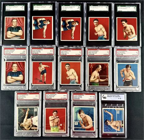 1910 T218 Mecca Champions PSA/SGC/GAI Graded Lot (14) w/ 11 HOF VGEX to EX