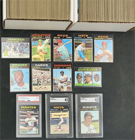 1971 Topps Baseball Complete Set (1-752) w/ 3 Graded Stars READ