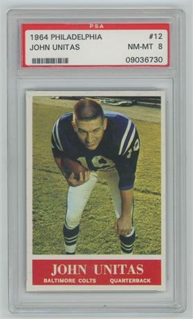1964 Philadelphia #12 Johnny Unitas PSA 8 NMMT