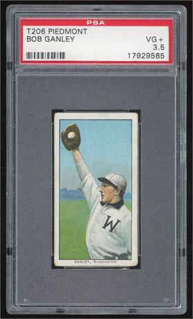 1909 T206 Piedmont #184 Bob Ganley PSA 3.5 VG+