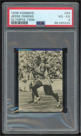 1936 Kosmos #84 Jessie Owens RC Olympiade 1936 PSA 4 Pop 3 Only 9 Higher