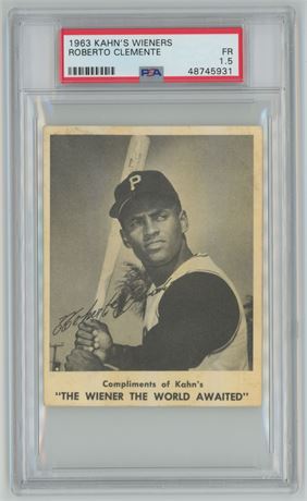 1963 Kahn's Wieners Roberto Clemente PSA 1.5 FAIR