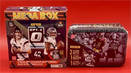 23-24 Panini Football Wax Lot (2) w/ Optic, Mosaic & Select Collectors Tin