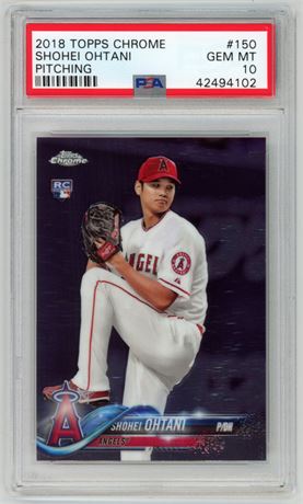 2018 Topps Chrome #150 Shohei Ohtani RC Pitching PSA 10 GEM MINT