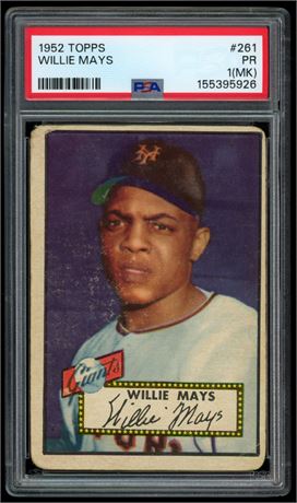 1952 Topps #261 Willie Mays PSA 1 (MK)