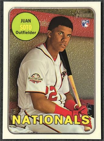 2018 Topps Heritage Chrome Juan Soto RC 851/999