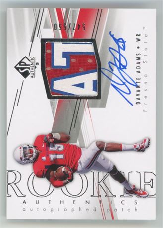 2014 SP Authentic Football #204 Davante Adams RC 547/550 Patch/Auto