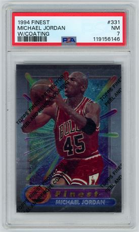 1994 Finest #331 Michael Jordan w/ Coating PSA 7 NM