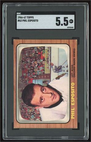 1966 Topps #63 Phil Esposito SGC 5.5 EX+ Nicely Centered