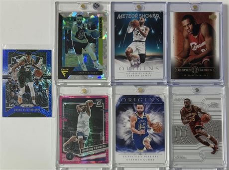 2003-2024 NBA Stars Lot (7) w/ Lebron, Curry, Edwards