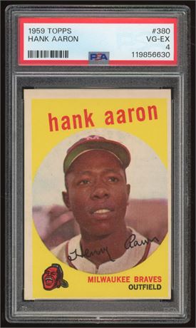 1959 Topps #380 Hank Aaron PSA 4 VGEX