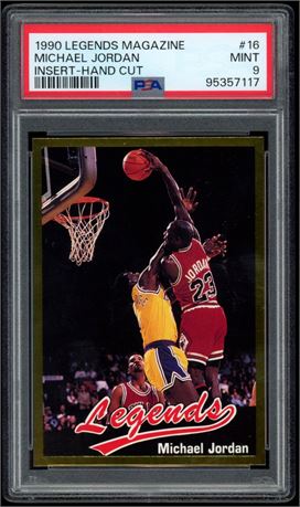 1990 Legends Magazine #16 Michael Jordan Insert-Hand Cut PSA 9