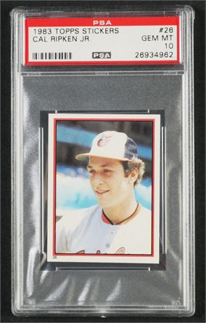 1983 Topps Stickers #26 Cal Ripken Jr PSA 10 GEM MINT
