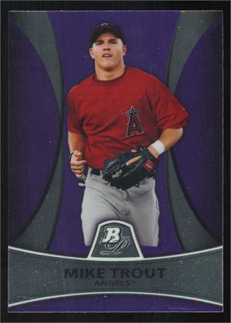 2010 Bowman Platinum Mike Trout purple Refractor