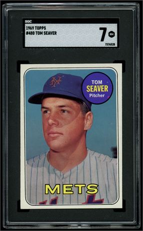 1969 Topps #480 Tom Seaver SGC 7 NM