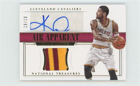 2014-15 Panini National Treasures Kyrie Irving Air Apparent GU Patch/Auto 10/10