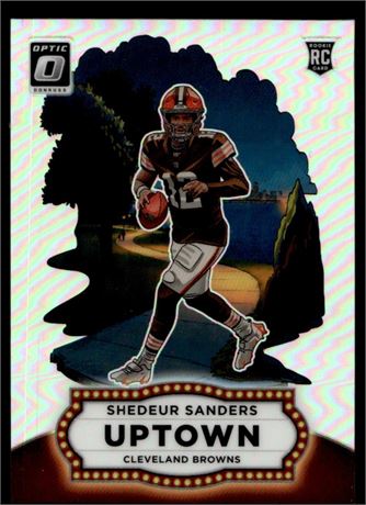 2025 Panini Donruss Optic #18 Shedeur Sanders Uptown Prizm SSP