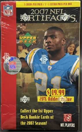 2007 Upper Deck NFL Artifacts Football Blaster Box Factory Sealed