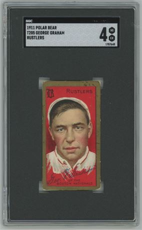 1911 T205 Polar Bear George "Peaches" Graham Rustlers  SGC 4 VGEX