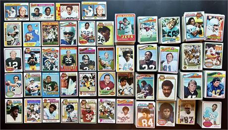 1971-1979 Topps Football Lot (1,500+) VG-EX W / Stars HUGE Lot