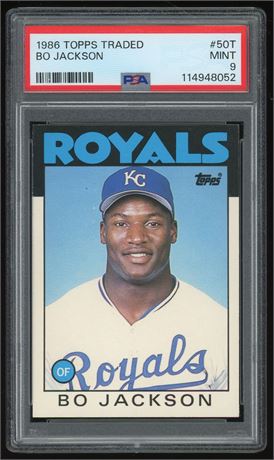 1986 Topps Traded #50T Bo Jackson RC PSA 9 MINT