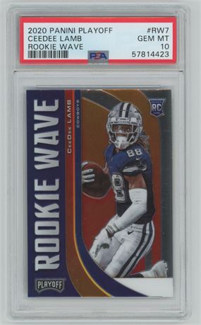 2020 Panini Playoff CeeDee Lamb Rookie Wave PSA 10 GEM MINT