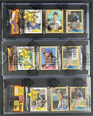 1987 Topps Baseball Rack Pack Baseball Card Exchange Wrapped Lot (3)